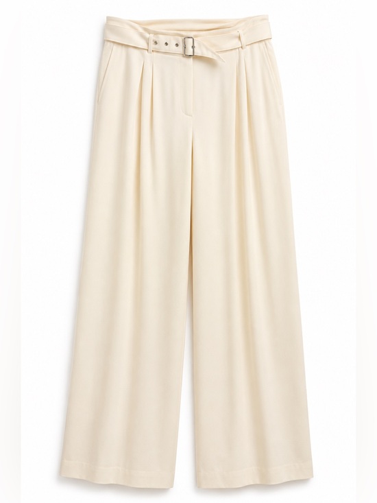 J. Crew Pants - NWT J.Crew Ivory Belted Pleated Wide Leg Pants Size 18